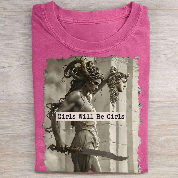 Medusa Mythology Feminist Washed Tee 