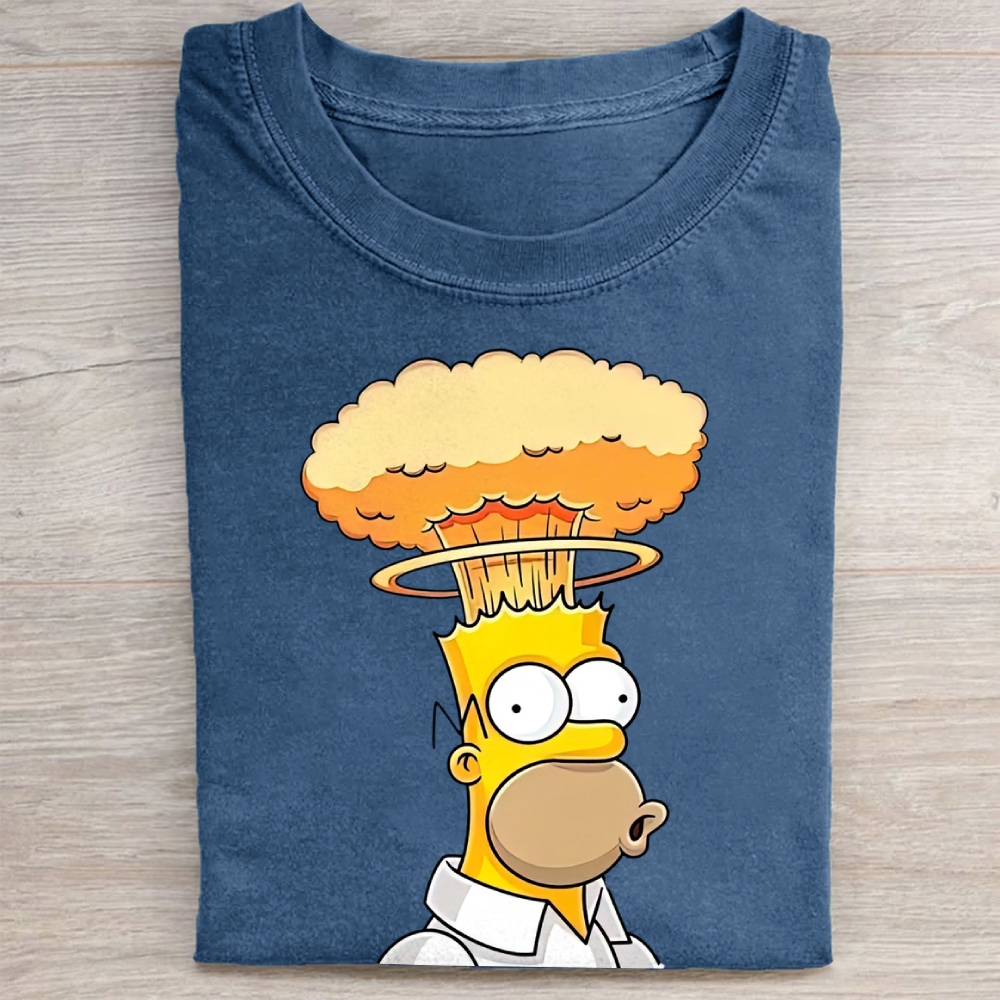 Cartoon Explosion Graphic  Washed Tee 