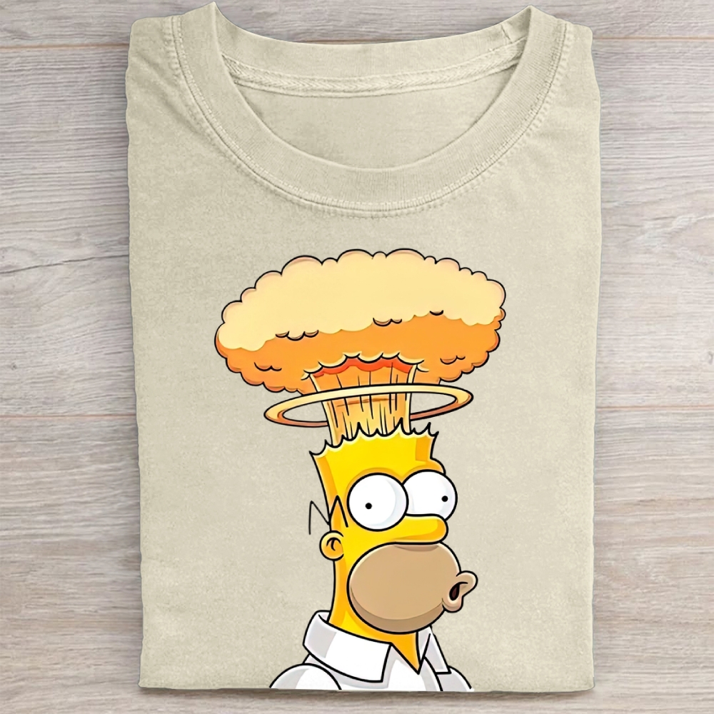 Cartoon Explosion Graphic  Washed Tee 
