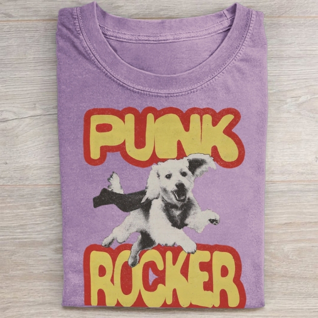 Vintage "PUNK ROCKER Dog Washed Tee 