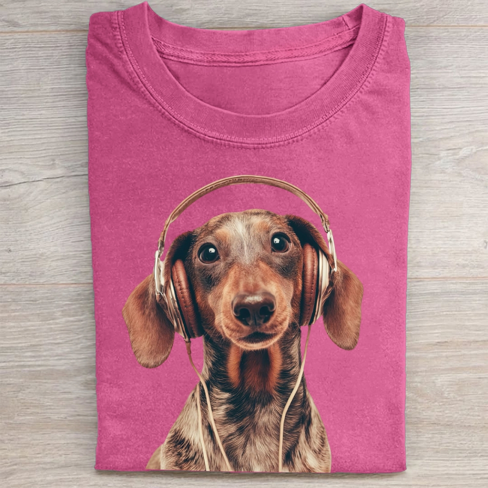 Music Lover Pet  Washed Tee 