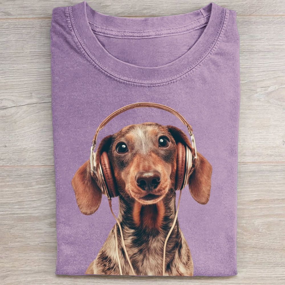 Music Lover Pet  Washed Tee 