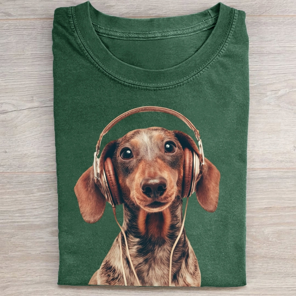 Music Lover Pet  Washed Tee 
