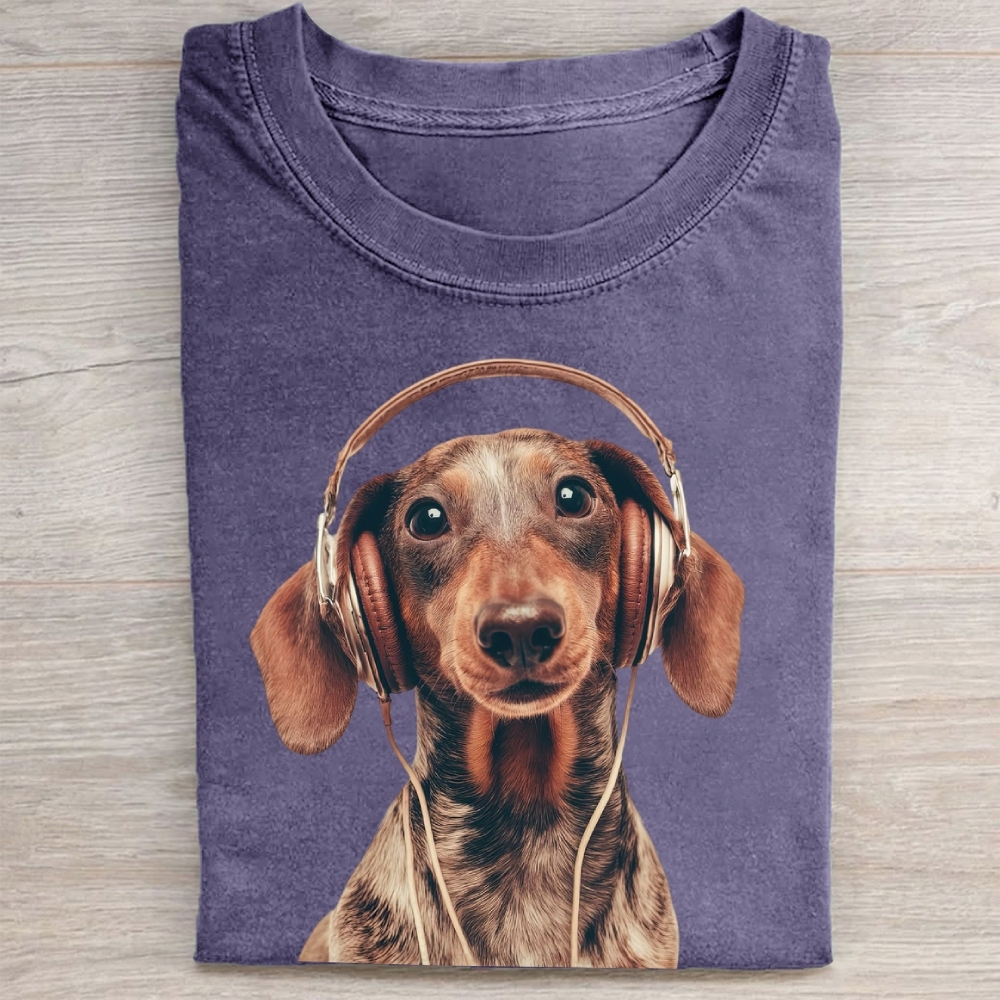Music Lover Pet  Washed Tee 