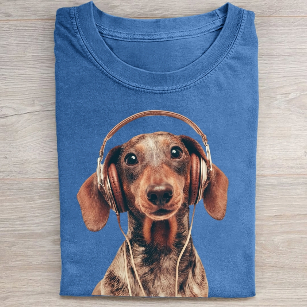 Music Lover Pet  Washed Tee 