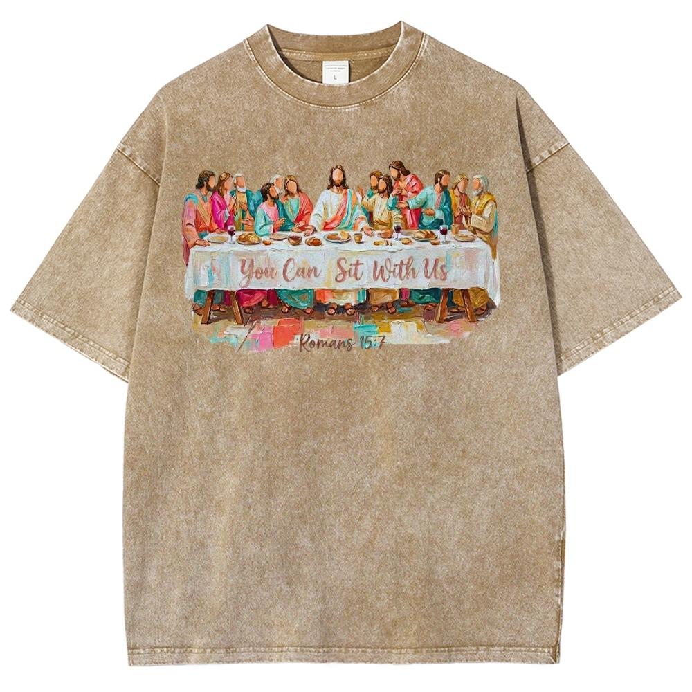 You Can Sit With Us Graphic Washed T-Shirt
