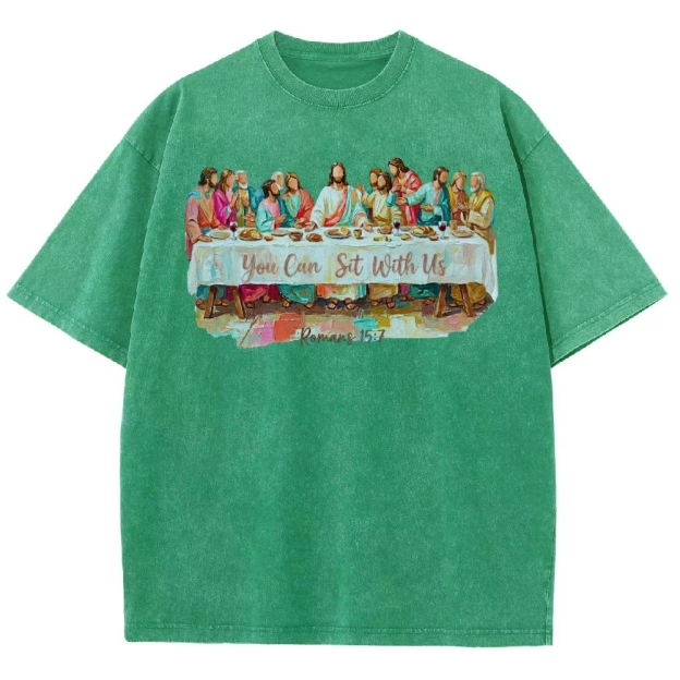 You Can Sit With Us Graphic Washed T-Shirt