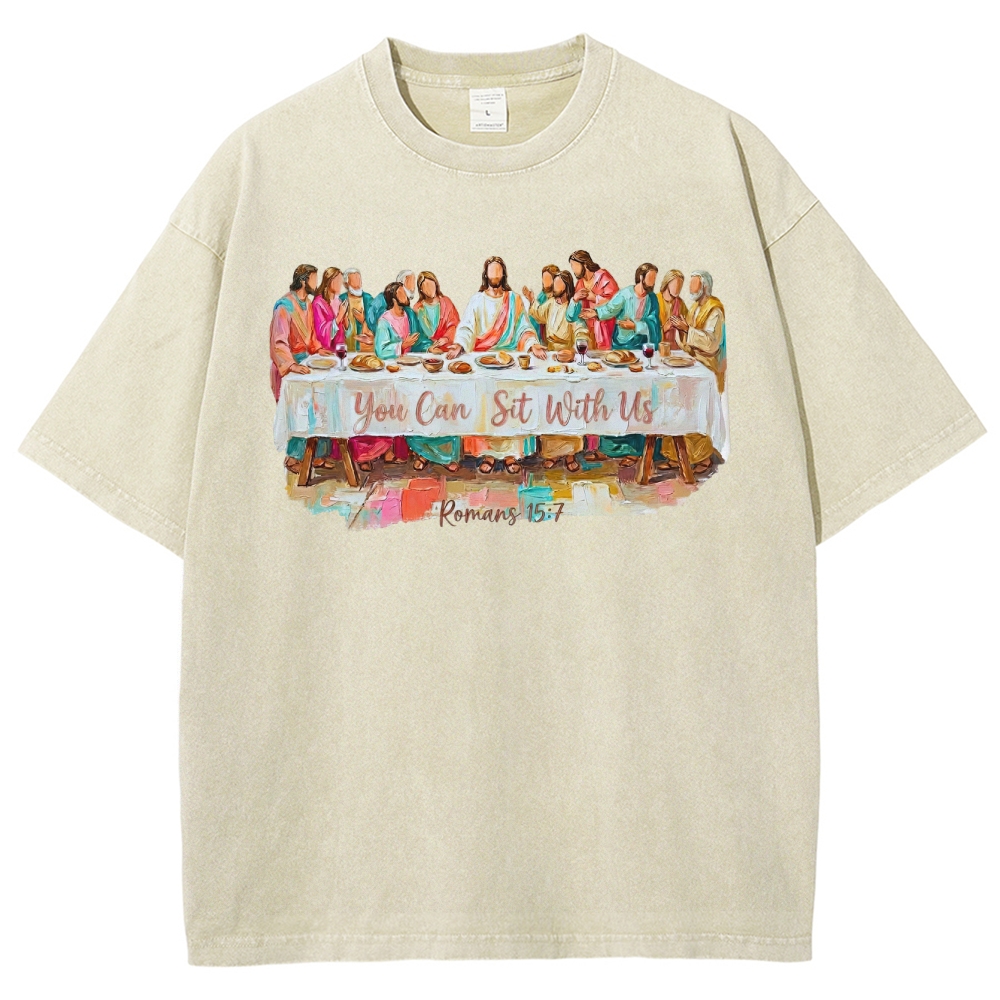 You Can Sit With Us Graphic Washed T-Shirt