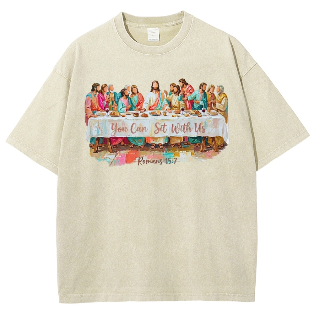 You Can Sit With Us Graphic Washed T-Shirt