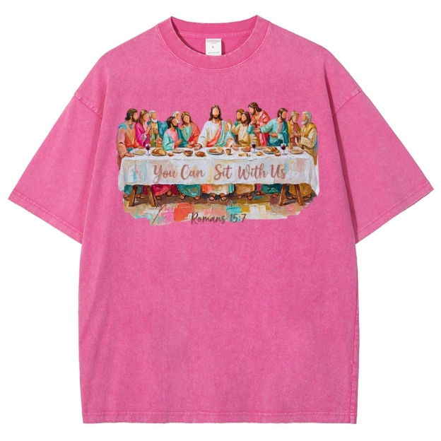 You Can Sit With Us Graphic Washed T-Shirt