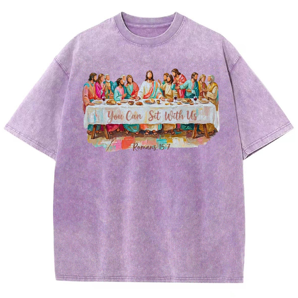 You Can Sit With Us Graphic Washed T-Shirt