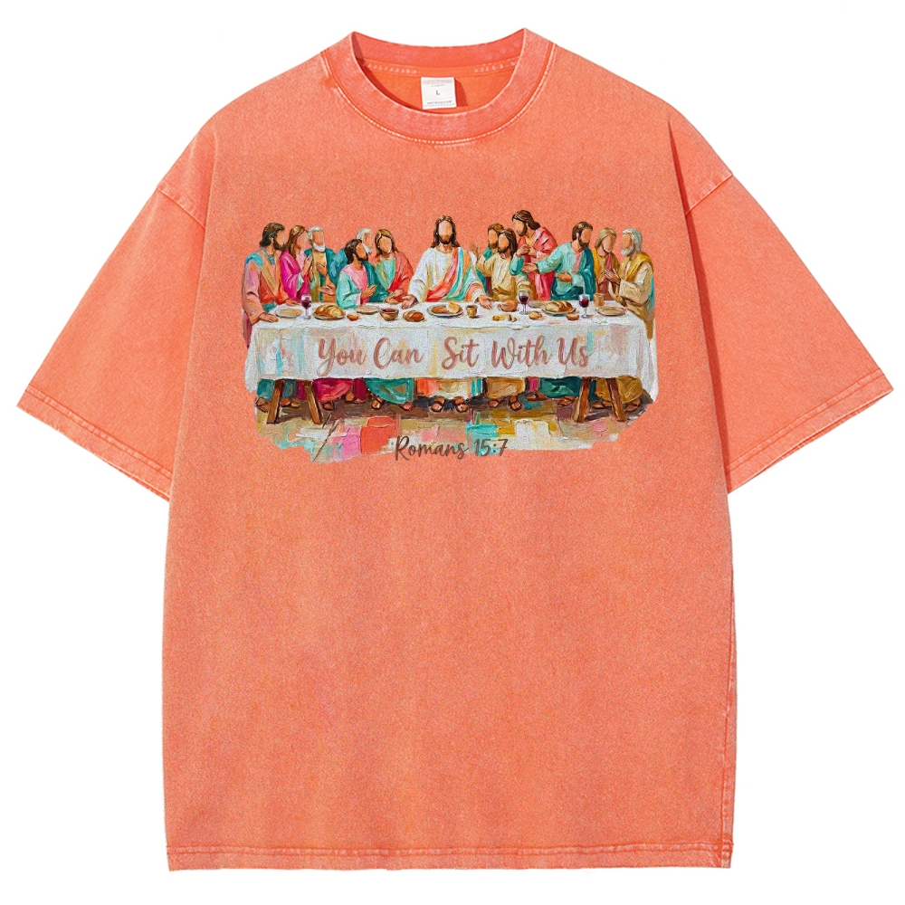You Can Sit With Us Graphic Washed T-Shirt