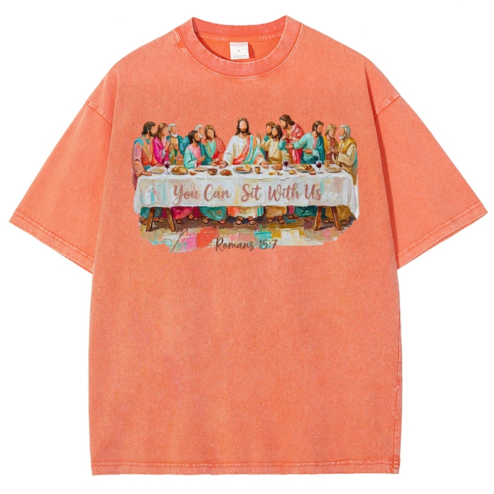 You Can Sit With Us Graphic Washed T-Shirt