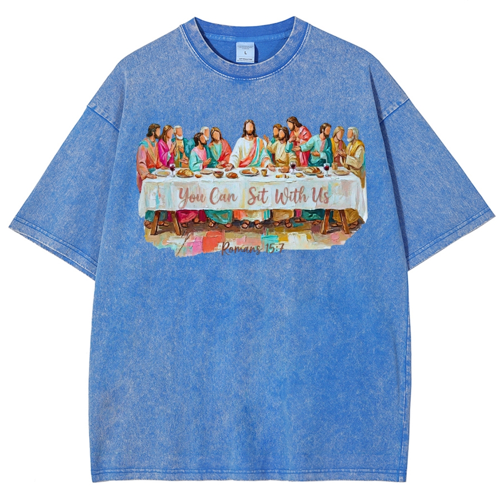 You Can Sit With Us Graphic Washed T-Shirt