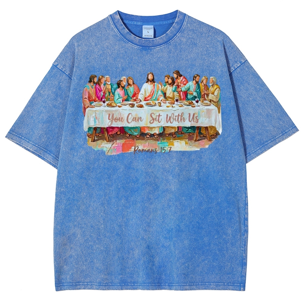 You Can Sit With Us Graphic Washed T-Shirt