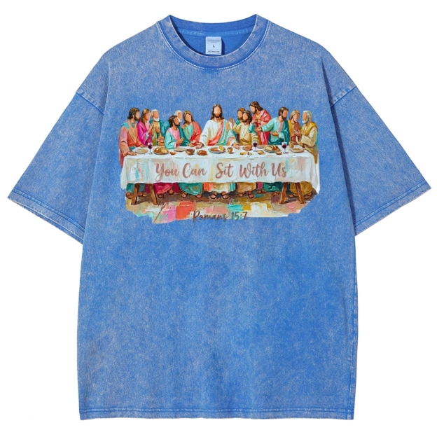You Can Sit With Us Graphic Washed T-Shirt