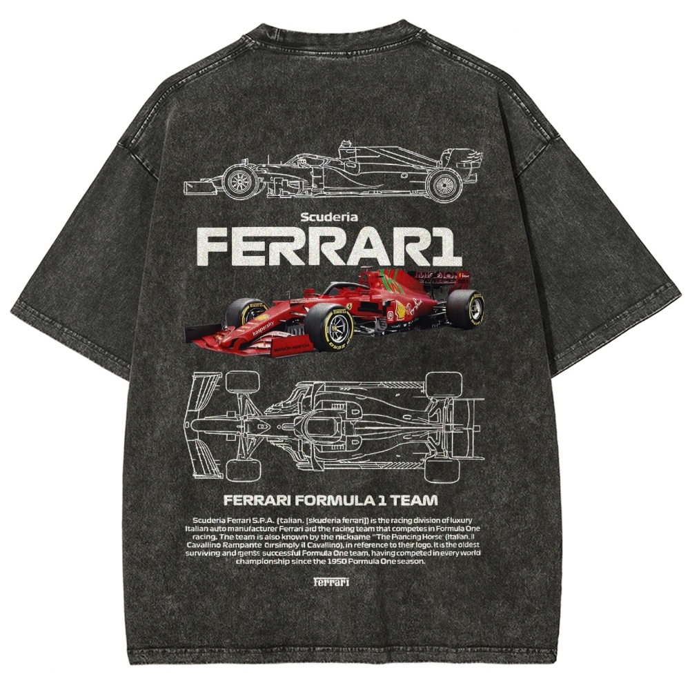 Motorsport Race Car Washed T-Shirt 