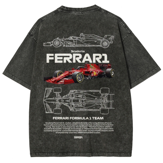 Motorsport Race Car Washed T-Shirt 