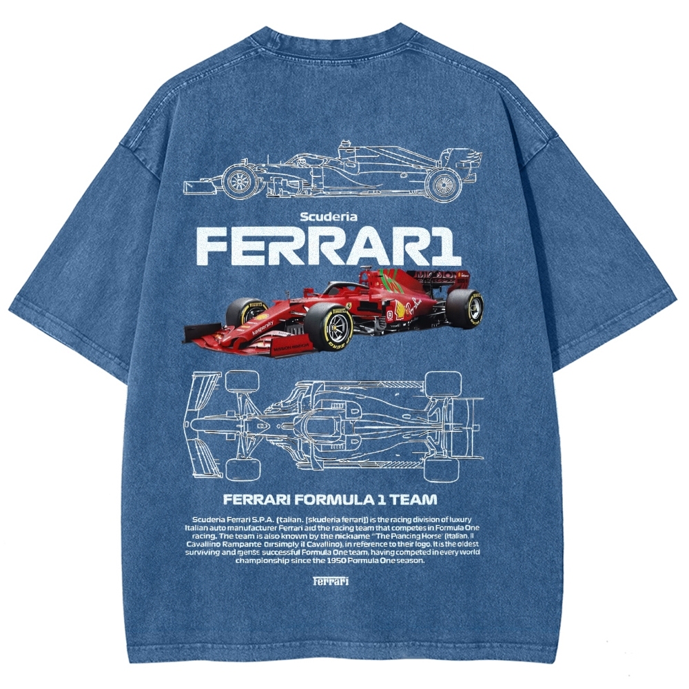 Motorsport Race Car Washed T-Shirt 