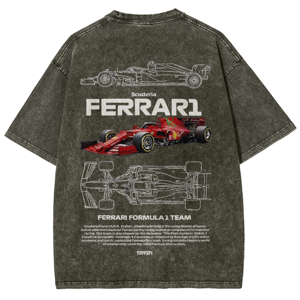 Motorsport Race Car Washed T-Shirt 