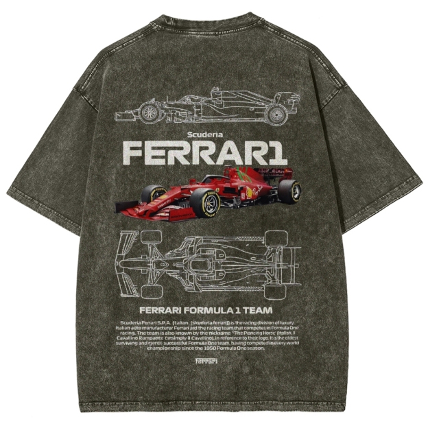 Motorsport Race Car Washed T-Shirt 