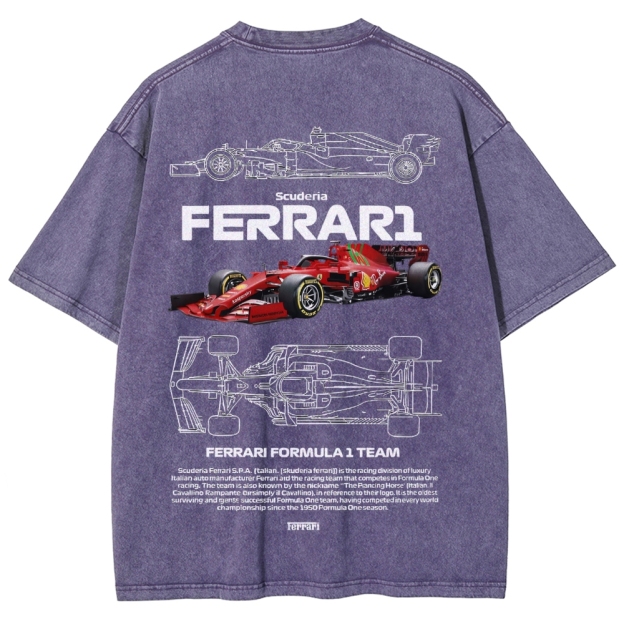 Motorsport Race Car Washed T-Shirt 