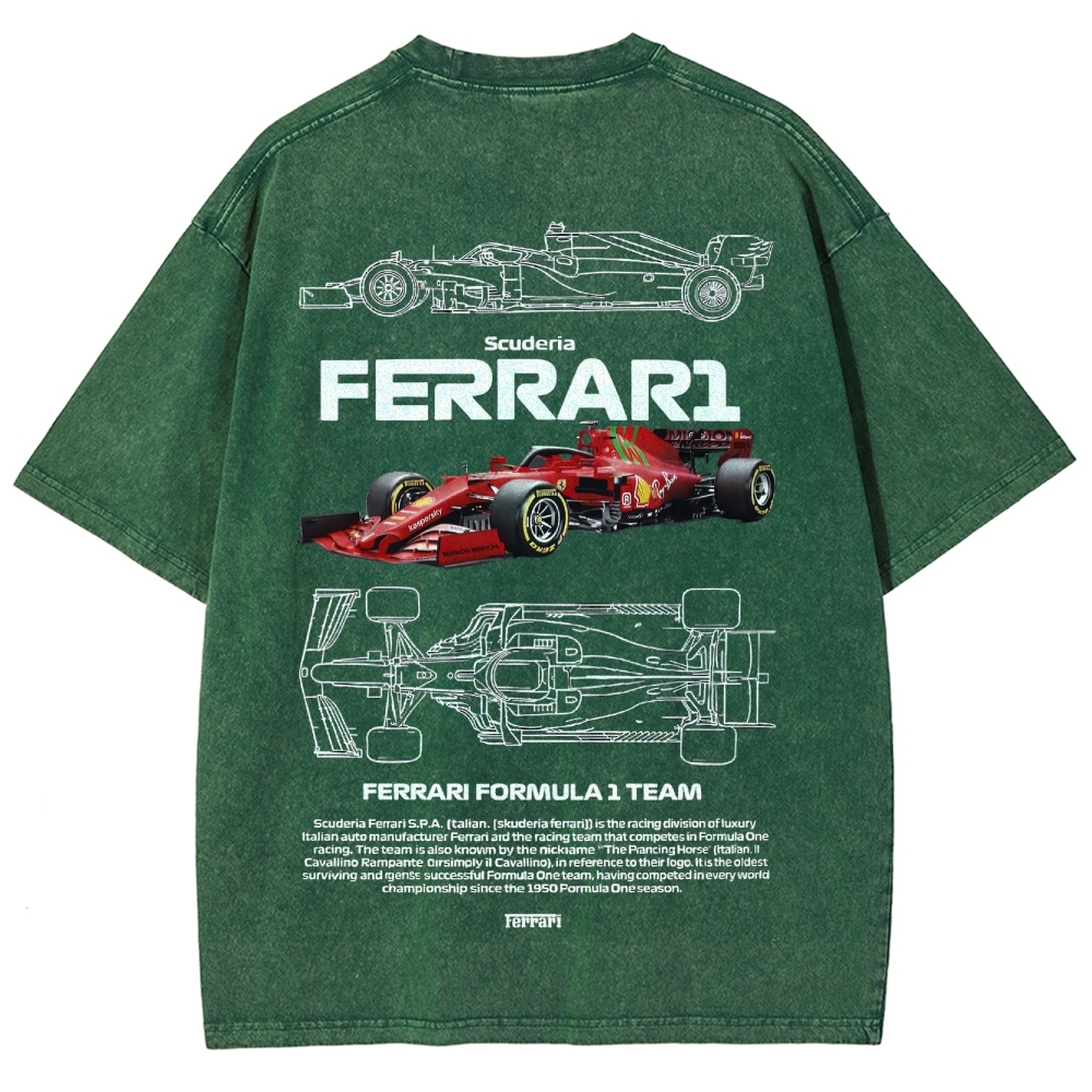 Motorsport Race Car Washed T-Shirt 