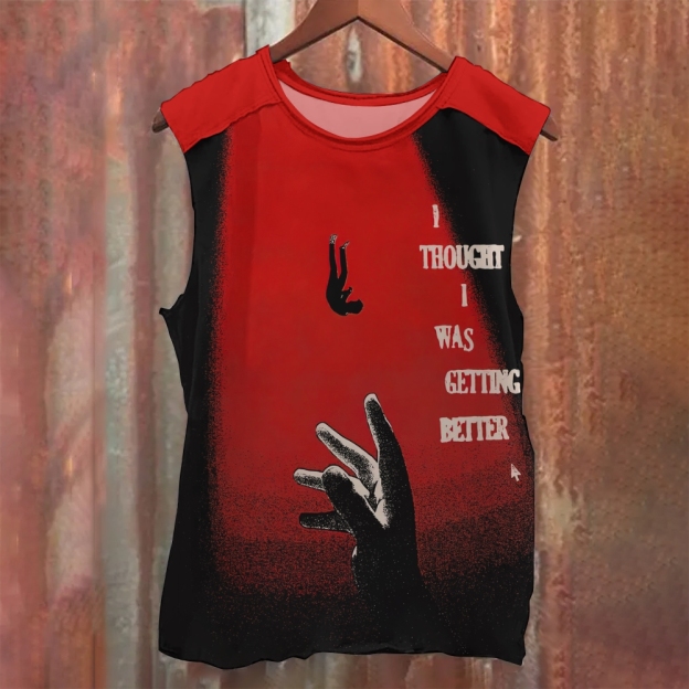 Emotional Message Streetwear Printed Tank Top 