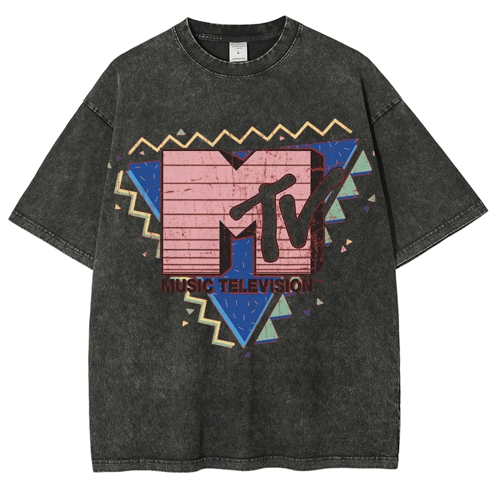 "Retro 90s MTV" Washed T-Shirt