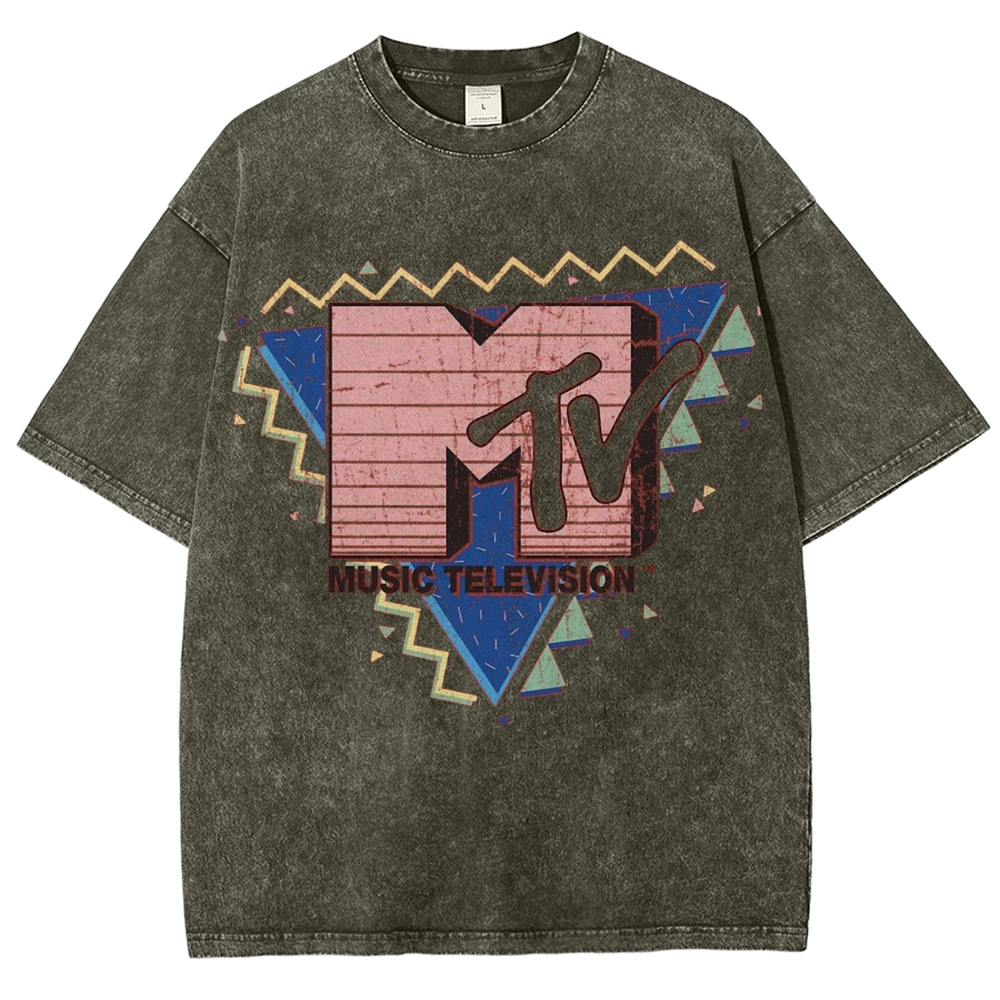 "Retro 90s MTV" Washed T-Shirt