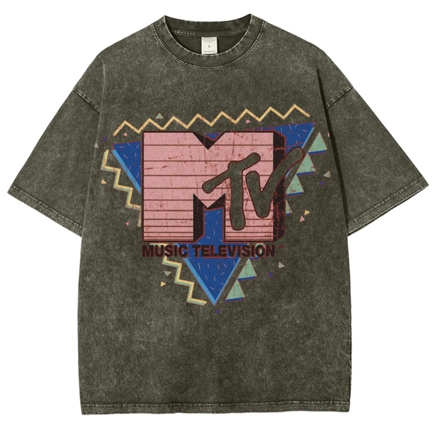 "Retro 90s MTV" Washed T-Shirt