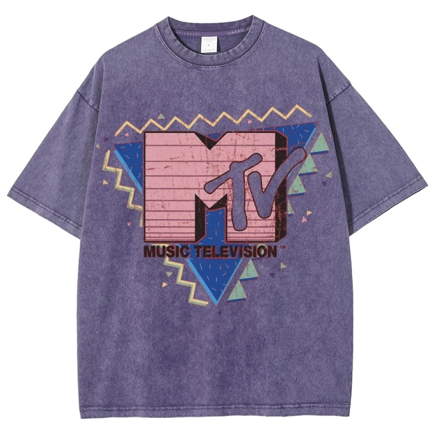 "Retro 90s MTV" Washed T-Shirt