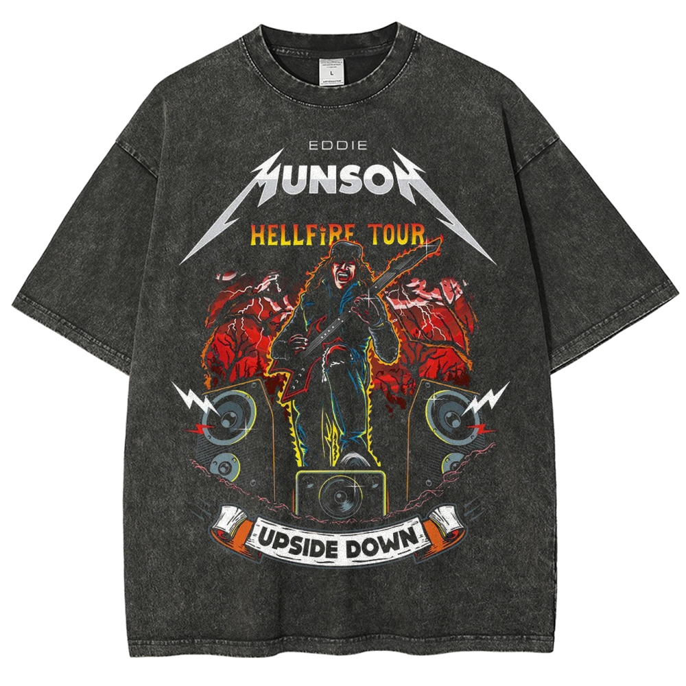 "Eddie Munson Hellfire Tour" Rock Washed T-Shirt 