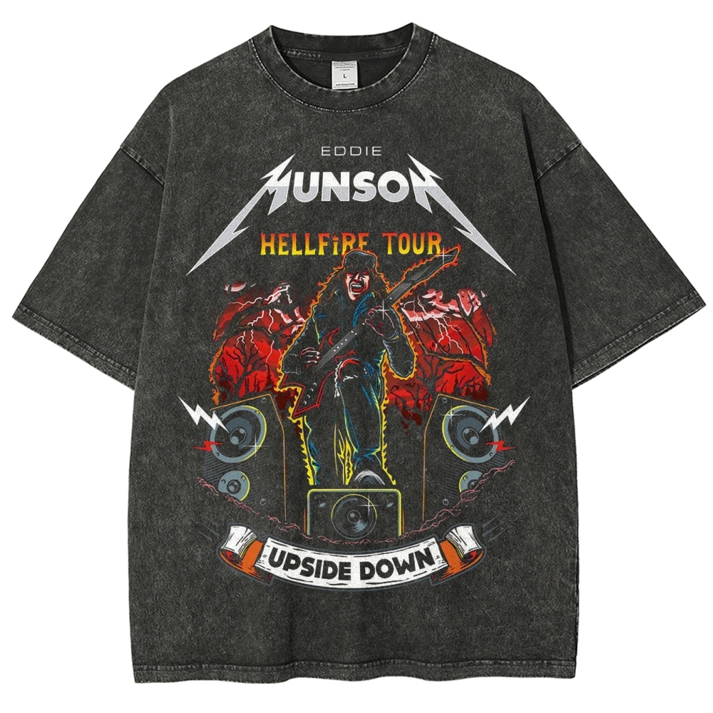 "Eddie Munson Hellfire Tour" Rock Washed T-Shirt