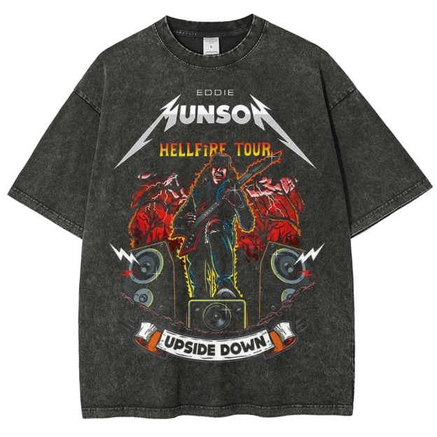 "Eddie Munson Hellfire Tour" Rock Washed T-Shirt 