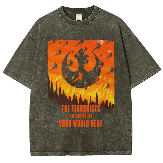 "Rebel Fleet" Space Battle Washed T-Shirt