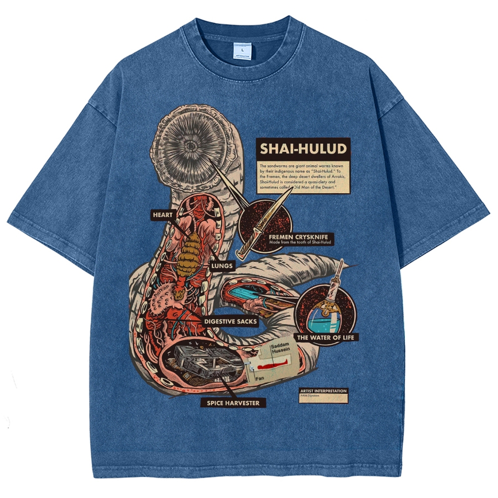 Sci-Fi Creature Parody Washed T-Shirt