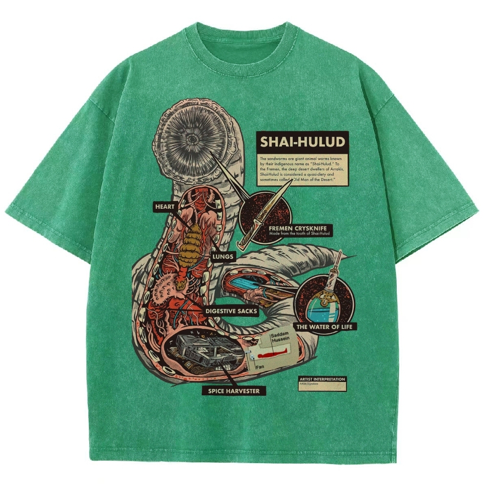 Sci-Fi Creature Parody Washed T-Shirt