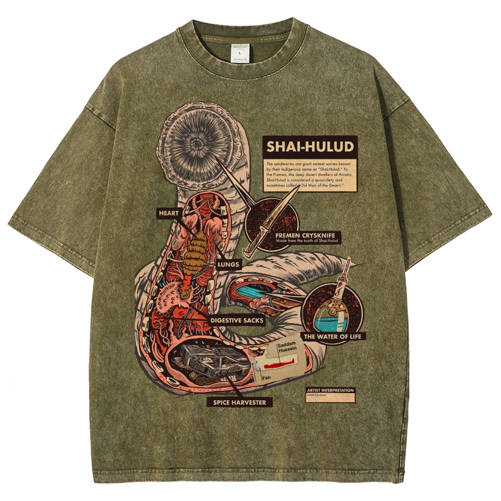 Sci-Fi Creature Parody Washed T-Shirt