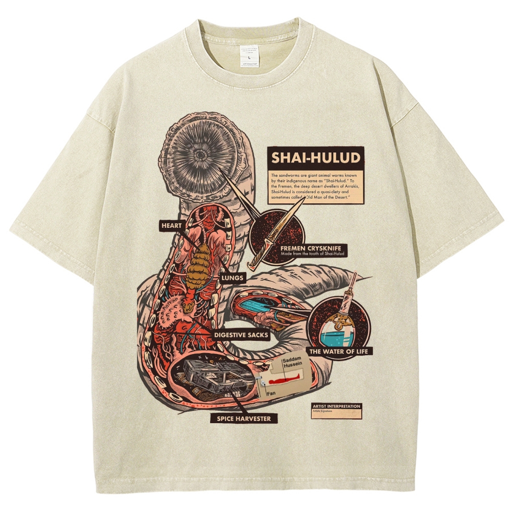 Sci-Fi Creature Parody Washed T-Shirt