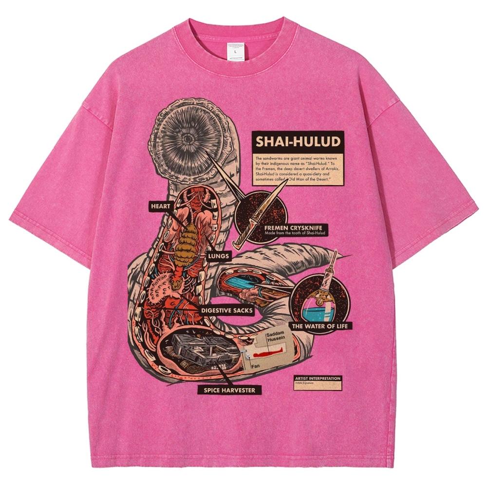 Sci-Fi Creature Parody Washed T-Shirt