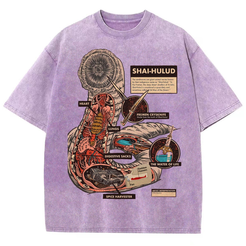 Sci-Fi Creature Parody Washed T-Shirt