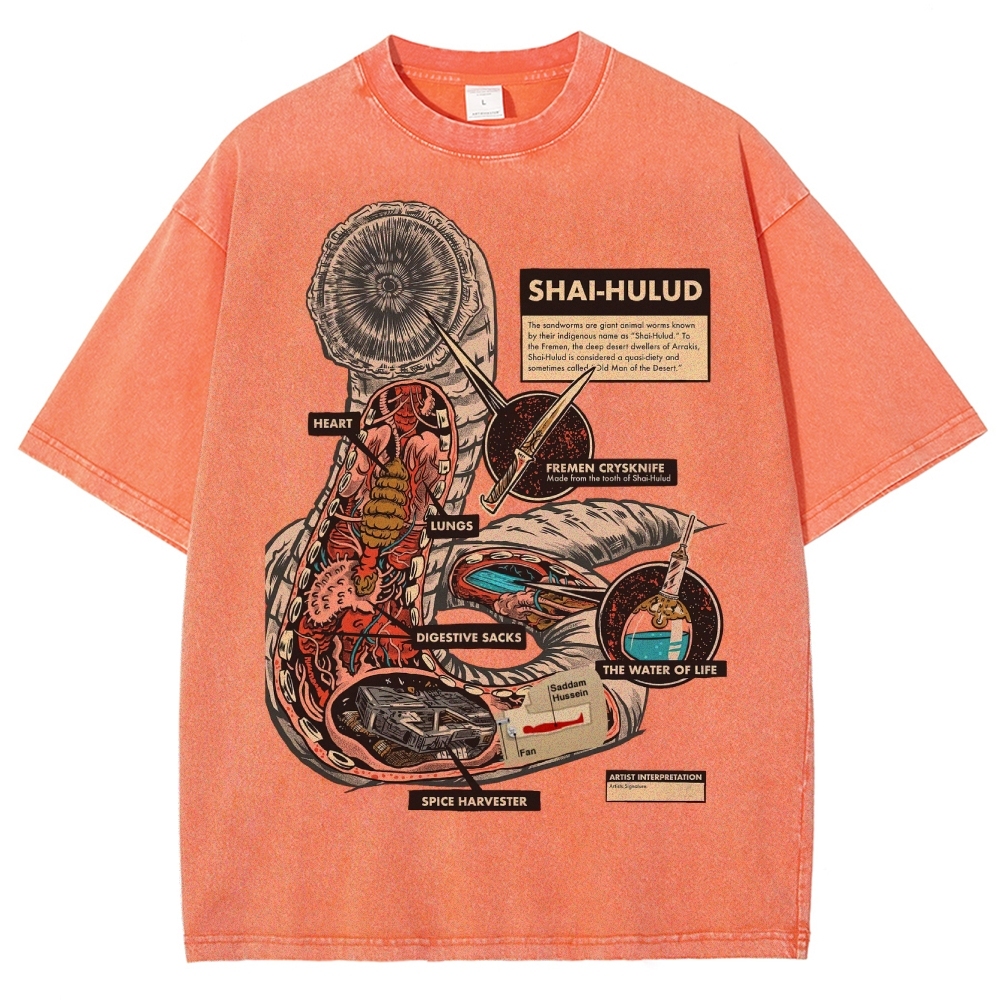 Sci-Fi Creature Parody Washed T-Shirt