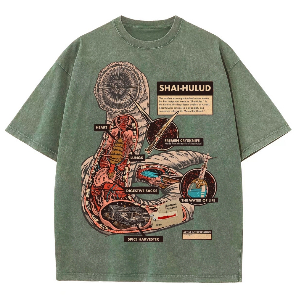 Sci-Fi Creature Parody Washed T-Shirt