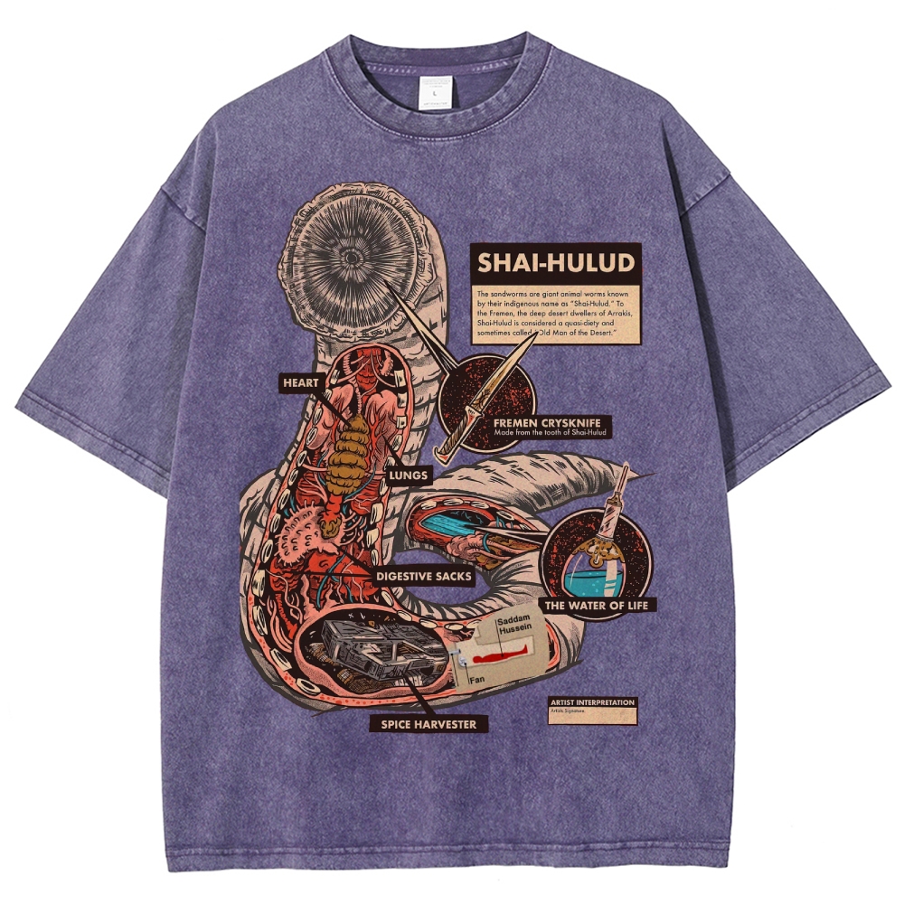 Sci-Fi Creature Parody Washed T-Shirt