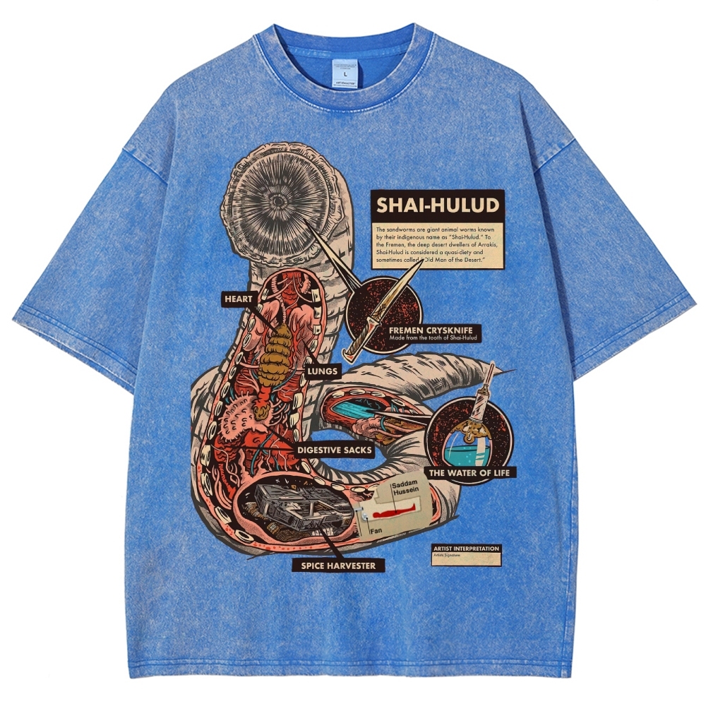 Sci-Fi Creature Parody Washed T-Shirt