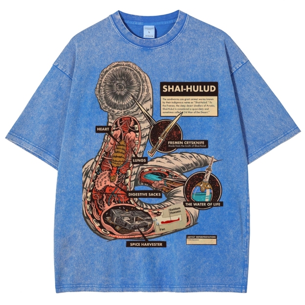 Sci-Fi Creature Parody Washed T-Shirt