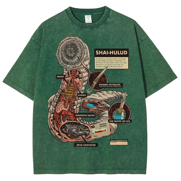 Sci-Fi Creature Parody Washed T-Shirt