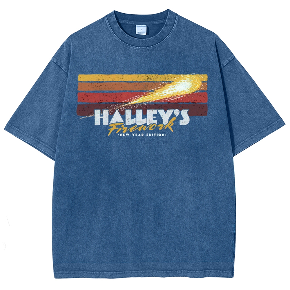 Retro Comet Graphic  Washed T-Shirt 