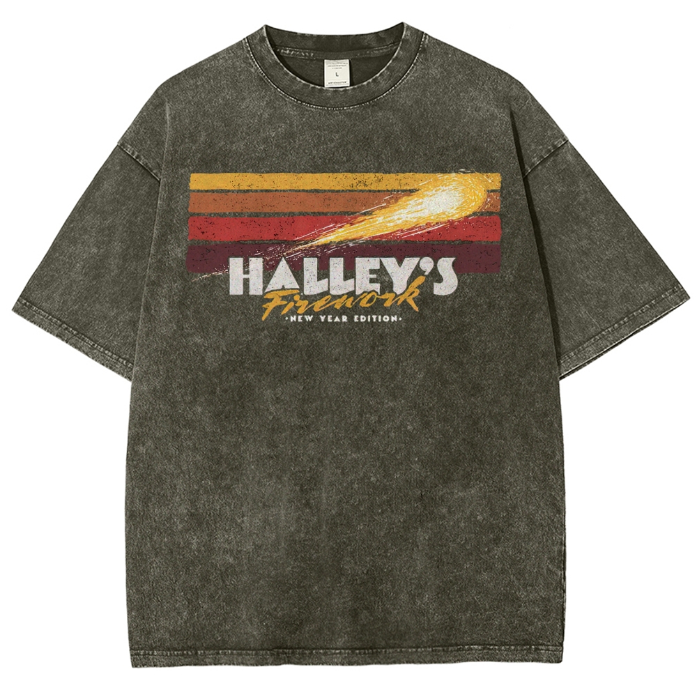 Retro Comet Graphic  Washed T-Shirt 